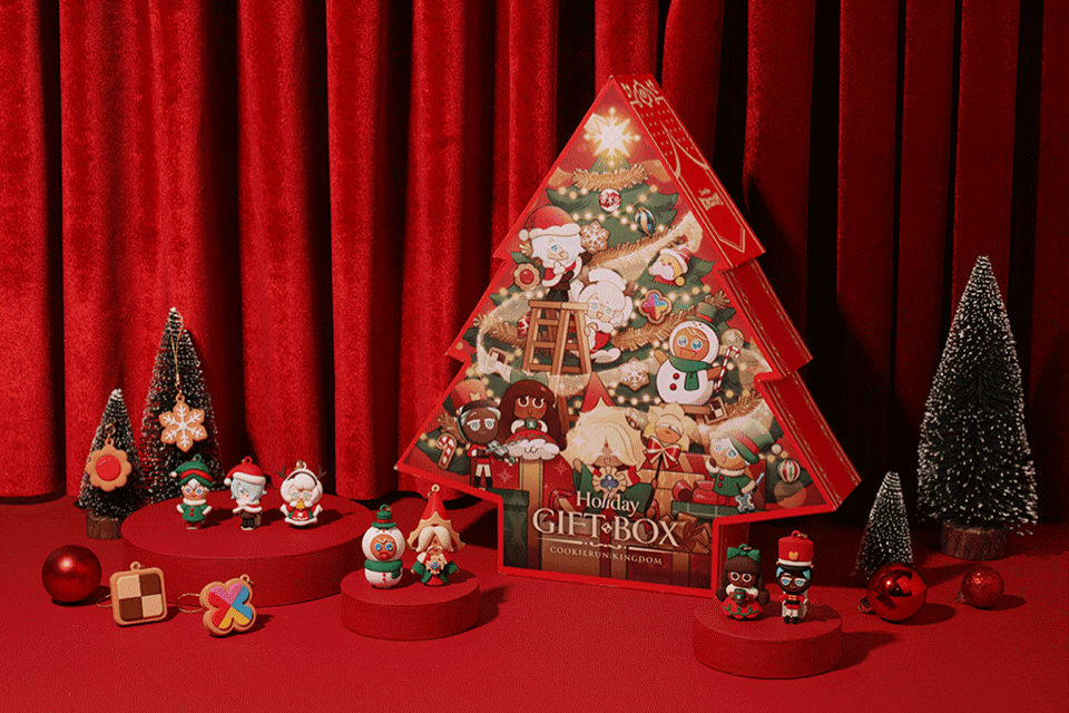 Cookie Run: Kingdom X Green Umbrella] Christmas Holiday Gift Box